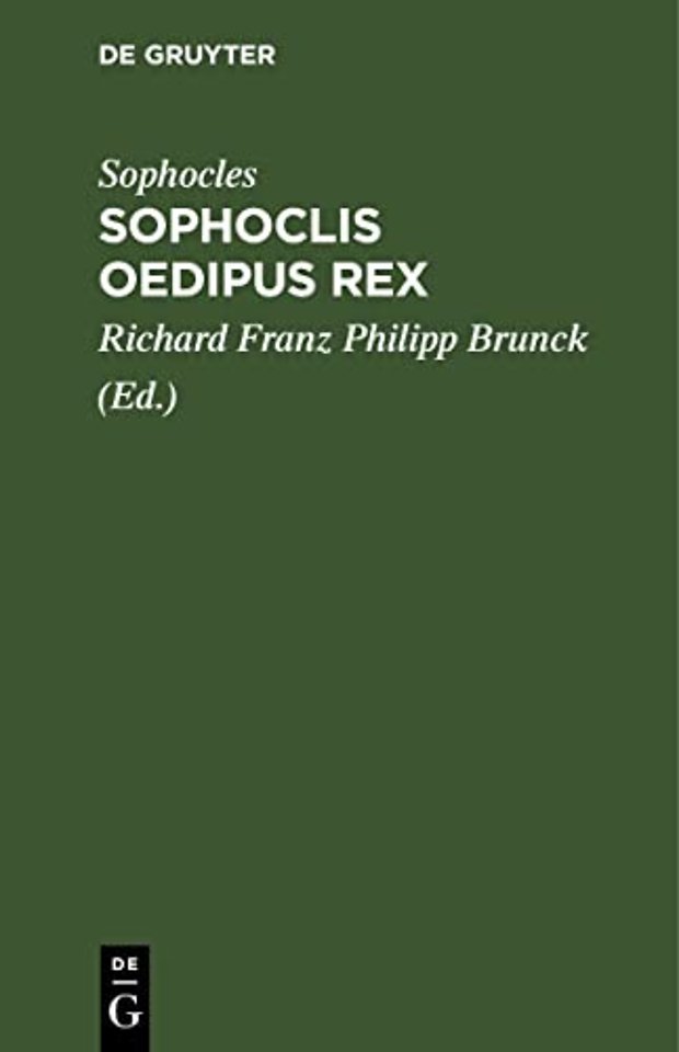 Sophoclis Oedipus Rex