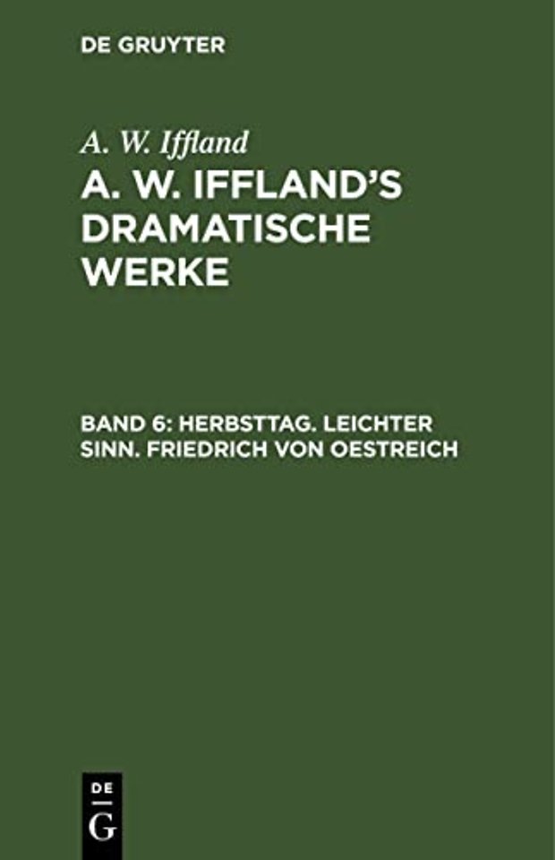 Herbsttag. Leichter Sinn. Friedrich von Oestreich