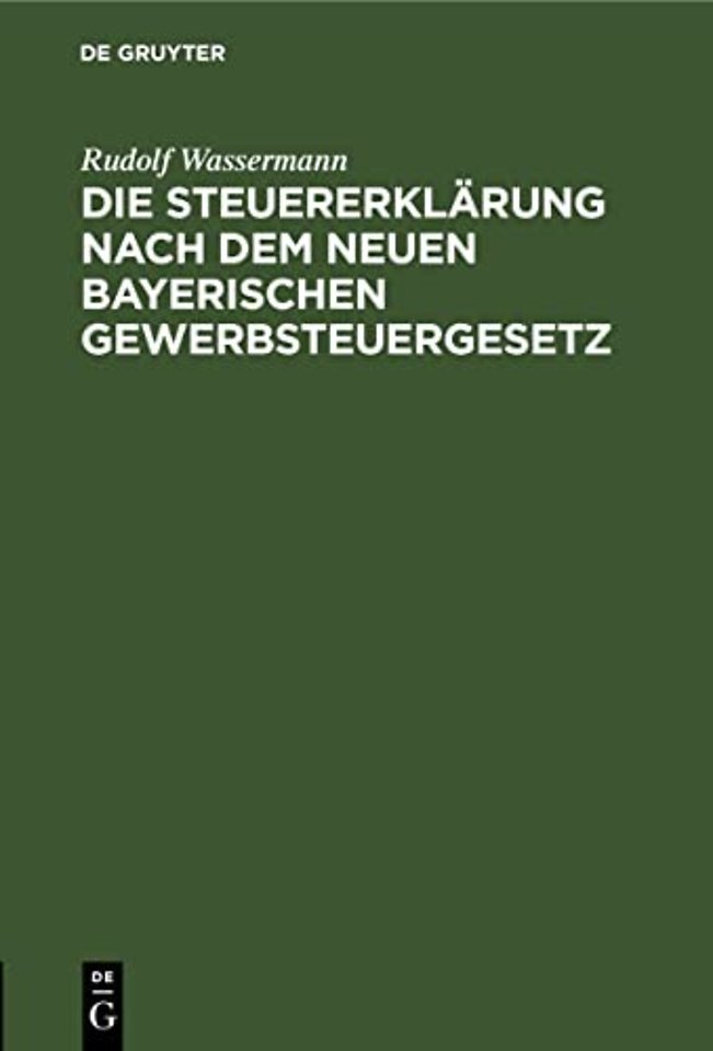 Die Steuererklarung Nach Dem Neuen Bayerischen Gewerbsteuergesetz