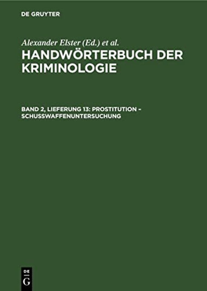 Prostitution - Schußwaffenuntersuchung