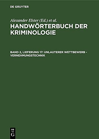 Unlauterer Wettbewerb - Vernehmungstechnik
