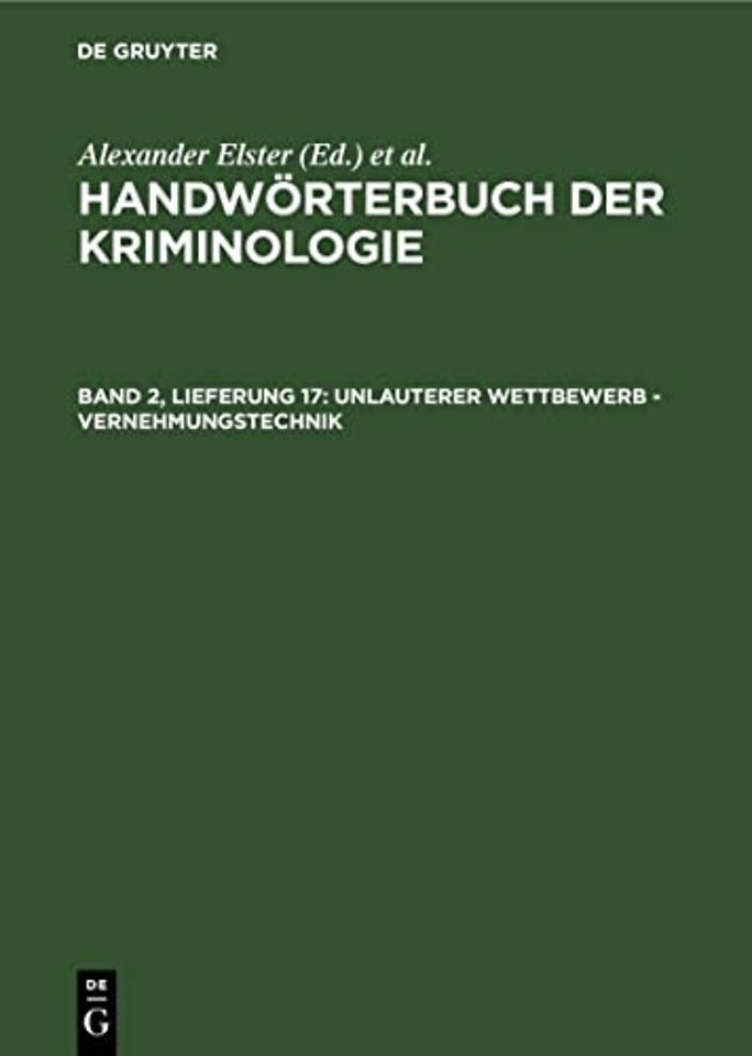 Unlauterer Wettbewerb - Vernehmungstechnik