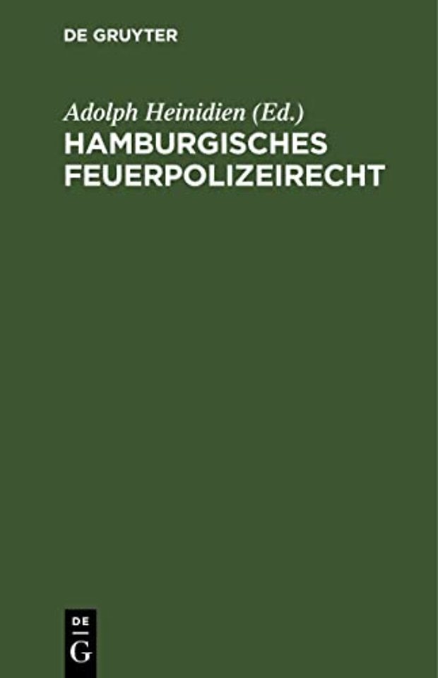 Hamburgisches Feuerpolizeirecht – Sonderteil: Der Hafen von Hamburg
