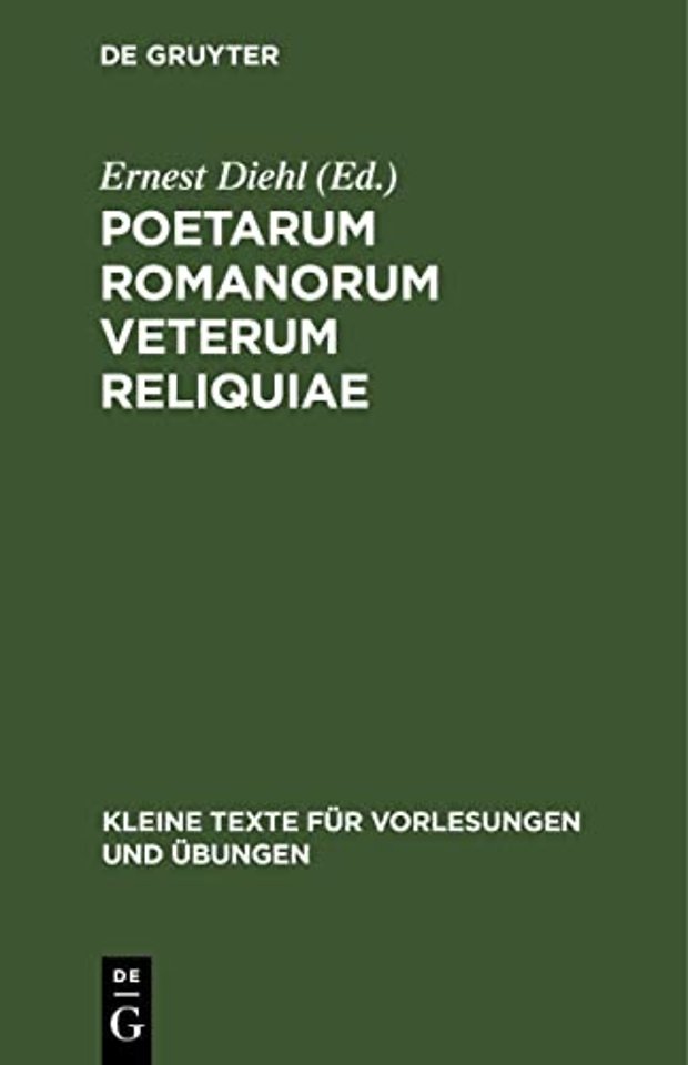Poetarum Romanorum veterum reliquiae