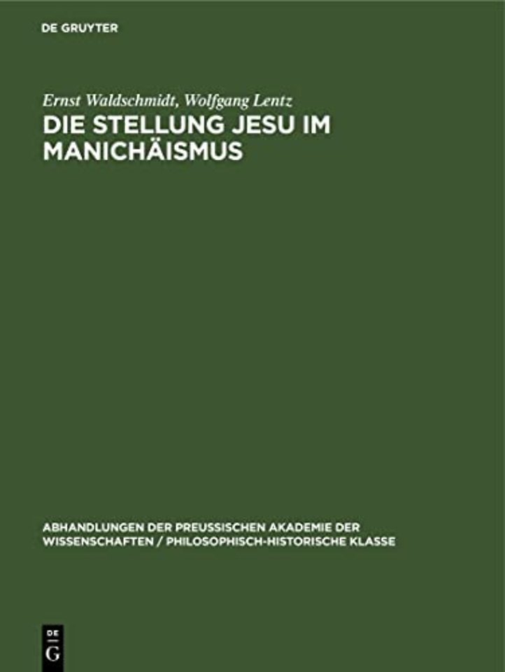Die Stellung Jesu Im Manichaismus