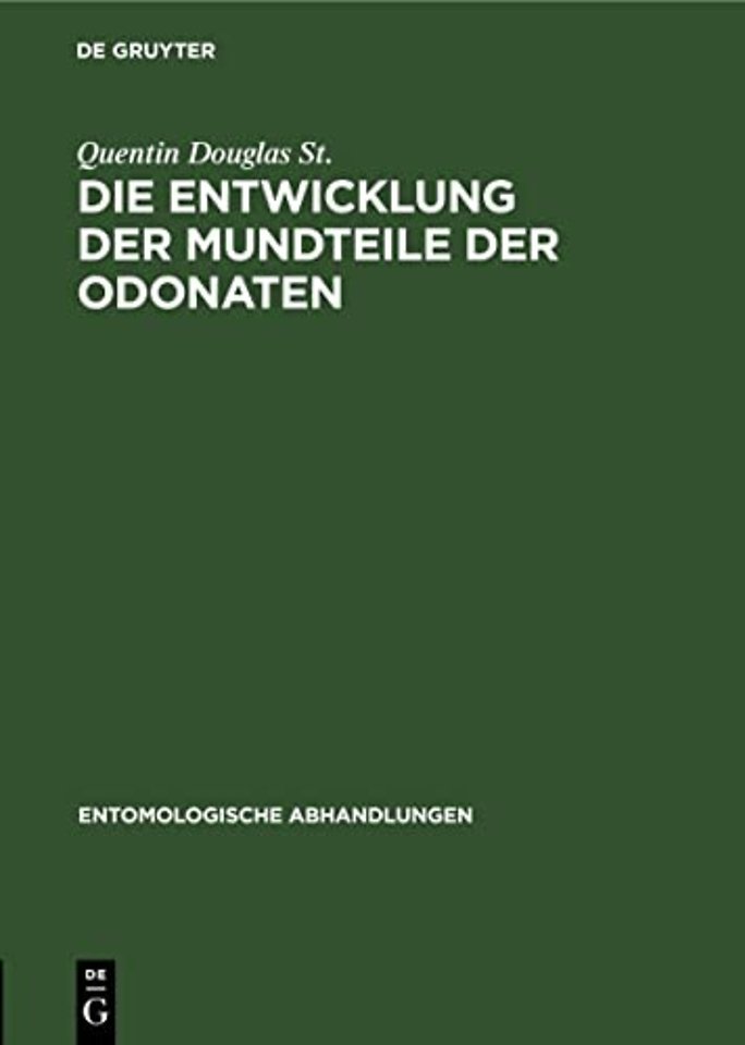 Die Entwicklung Der Mundteile Der Odonaten