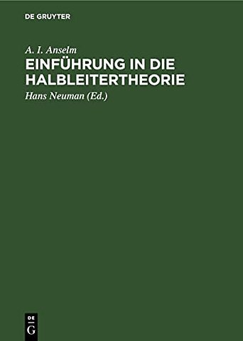 Einführung in die Halbleitertheorie