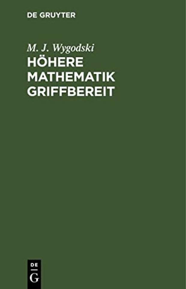 Hohere Mathematik Griffbereit