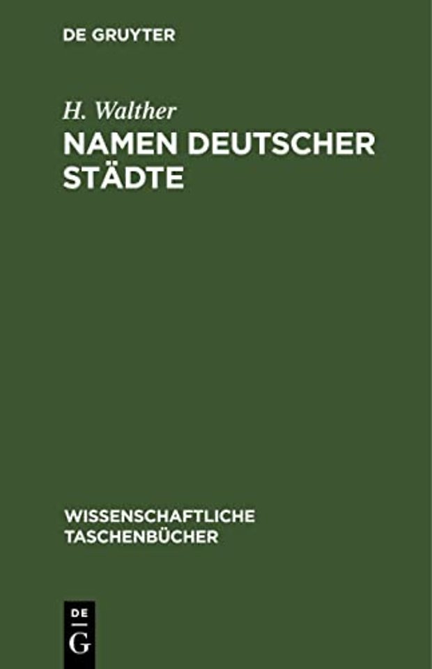 Namen Deutscher Stadte