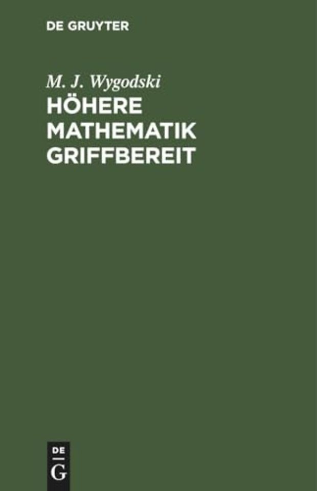 Hohere Mathematik Griffbereit