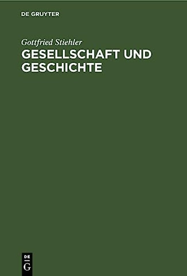 Gesellschaft Und Geschichte