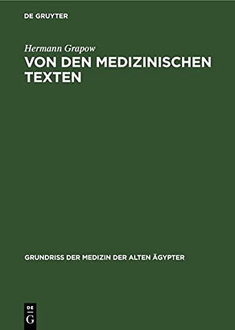 Von Den Medizinischen Texten
