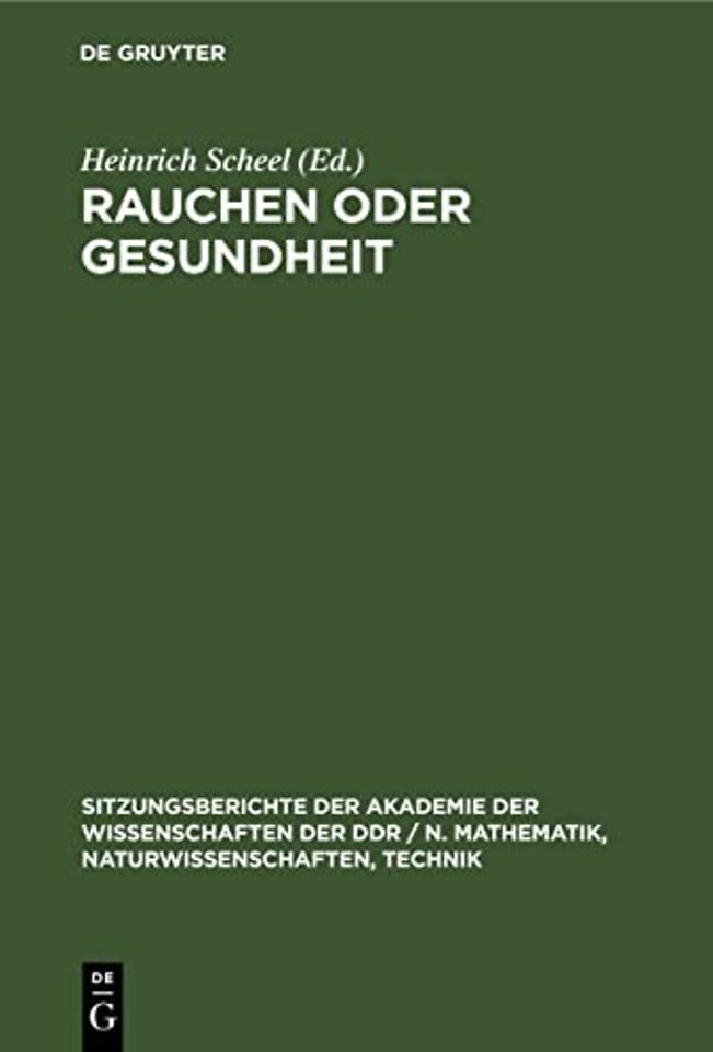 Rauchen Oder Gesundheit