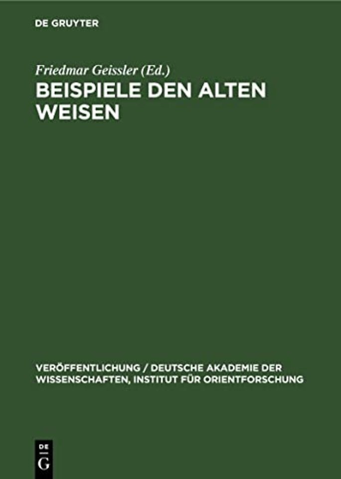 Beispiele den Alten Weisen – Des Johann von Capua Übersetzung der hebräischen Bearbeitung des indischen Pañcatantra ins Lateinische