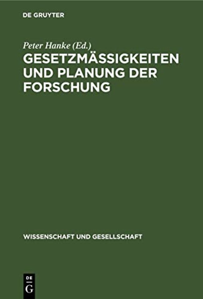 Gesetzmaßigkeiten Und Planung Der Forschung