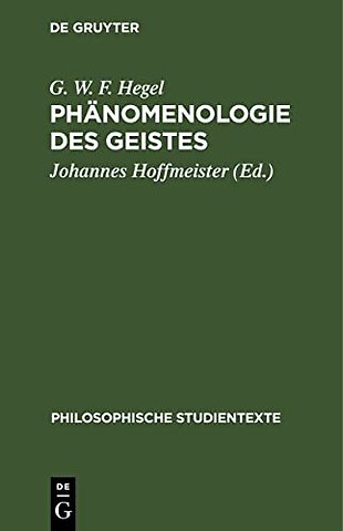 Phanomenologie Des Geistes