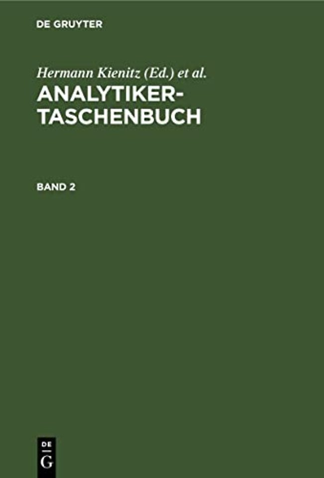 Analytiker-Taschenbuch. Band 2