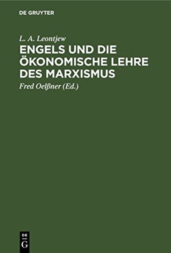 Engels Und Die Okonomische Lehre Des Marxismus