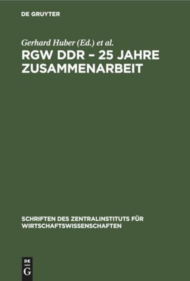 Rgw Ddr - 25 Jahre Zusammenarbeit