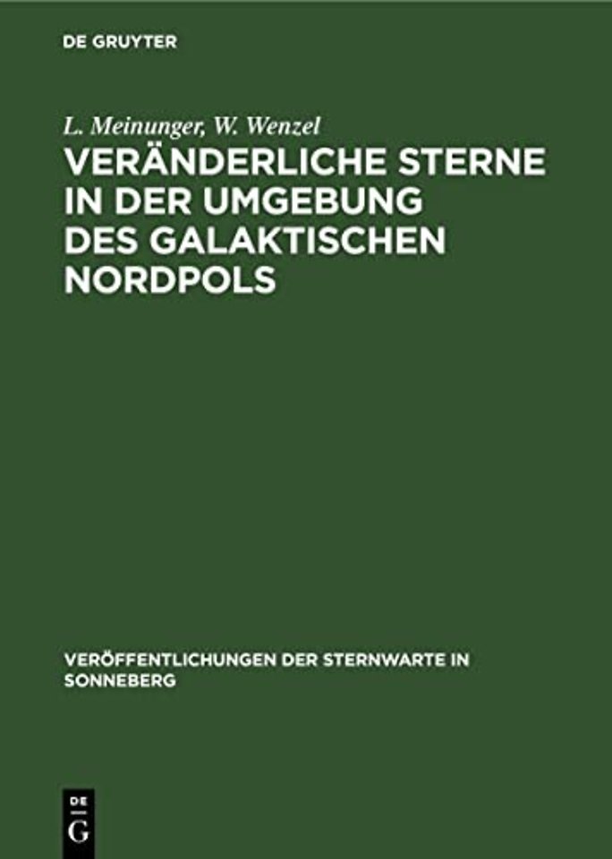 Veränderliche Sterne in der Umgebung des galaktischen Nordpols