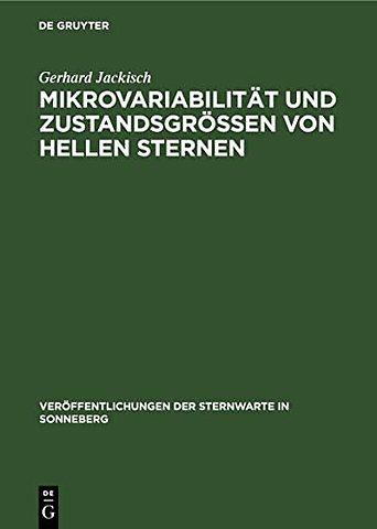 Mikrovariabilitat Und Zustandsgroßen Von Hellen Sternen
