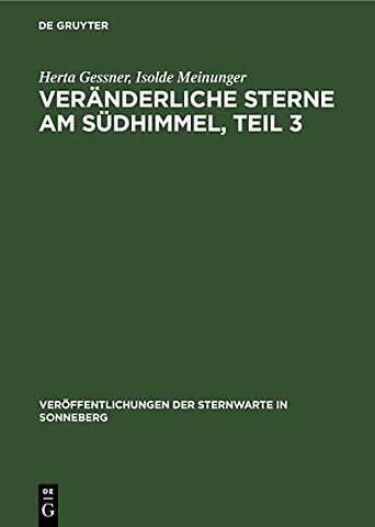 Veränderliche Sterne am Südhimmel, Teil 3