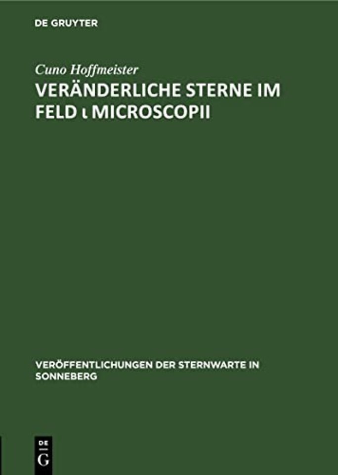 Veranderliche Sterne Im Feld ι Microscopii