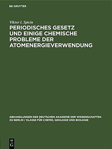 Periodisches Gesetz und einige chemische Problem – Drei Vorträge