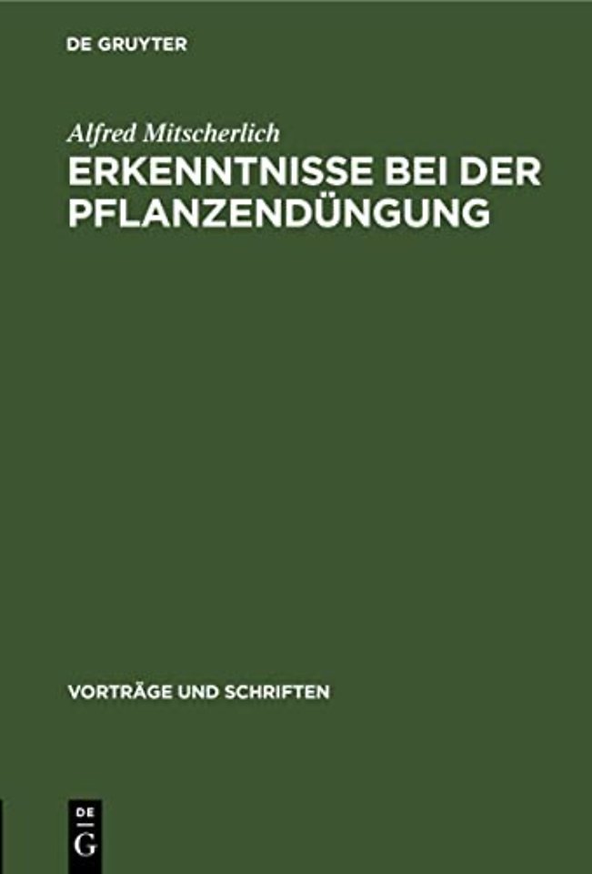 Erkenntnisse Bei Der Pflanzendungung