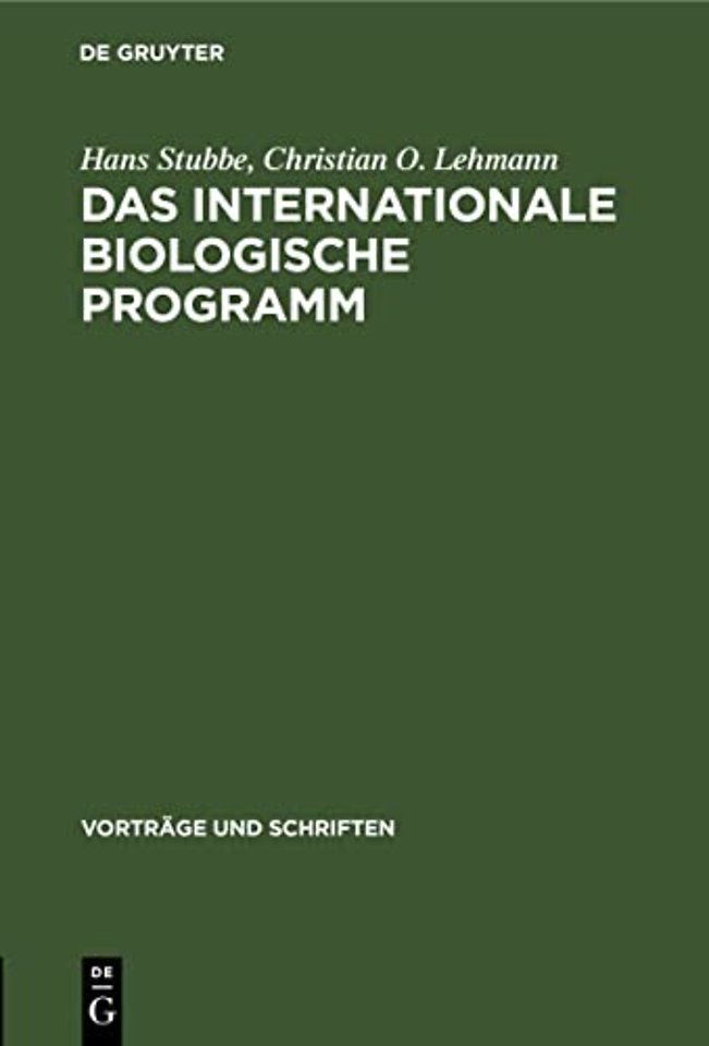 Das Internationale Biologische Programm