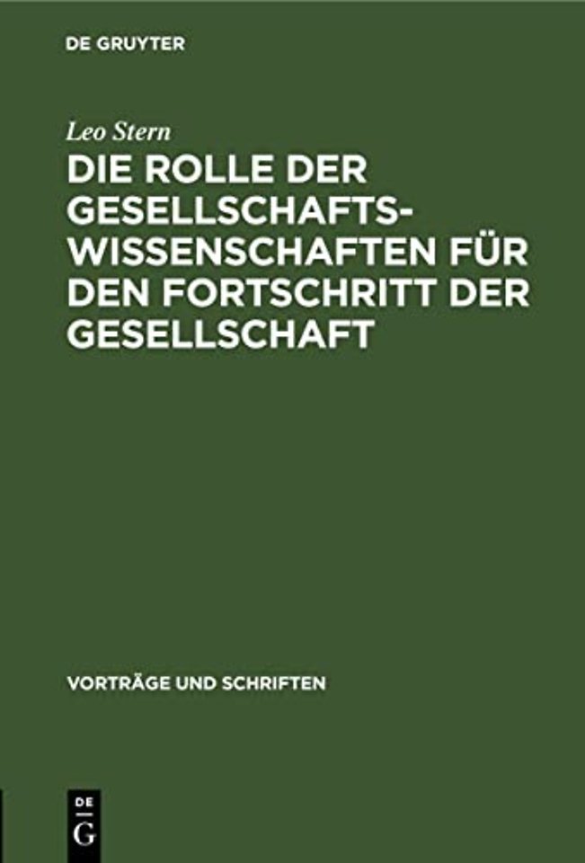 Die Rolle Der Gesellschaftswissenschaften Fur Den Fortschritt Der Gesellschaft
