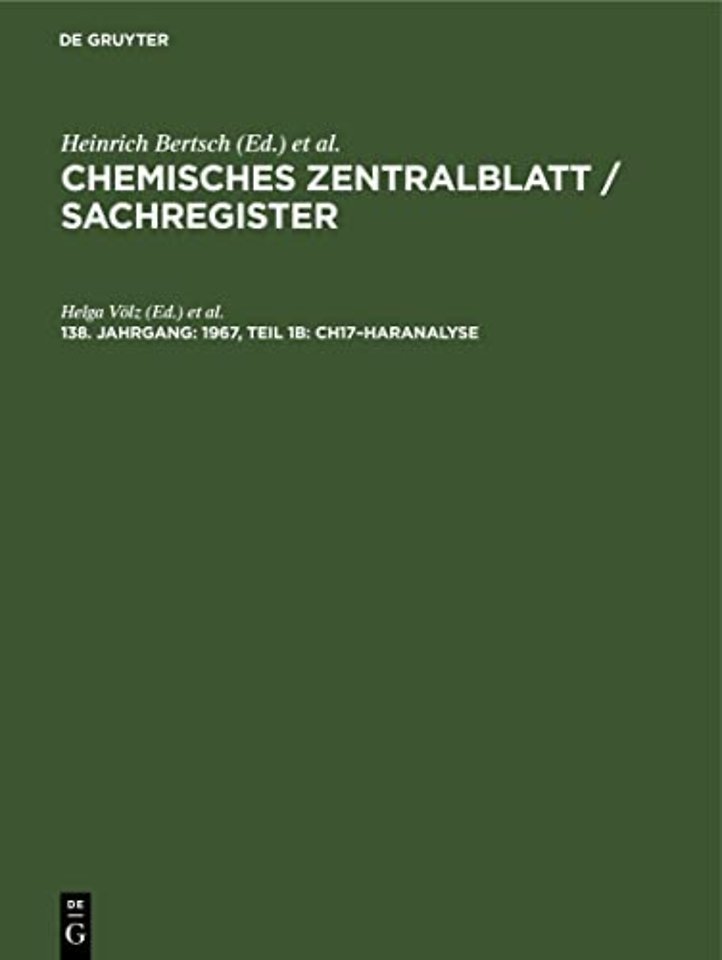 1967, Teil 1b: Ch17–Haranalyse