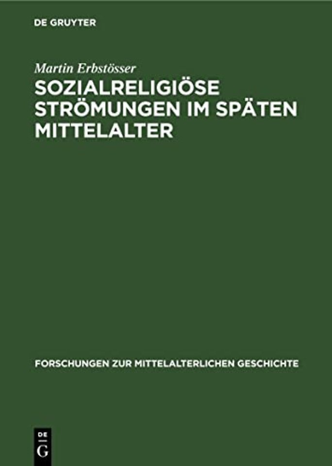 Sozialreligiose Stromungen Im Spaten Mittelalter