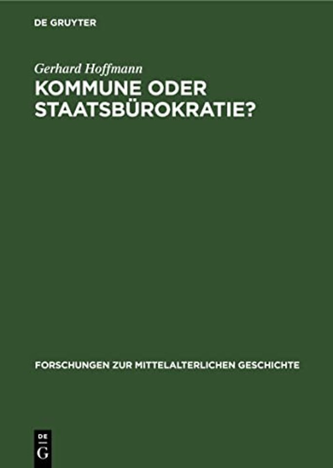 Kommune Oder Staatsburokratie?