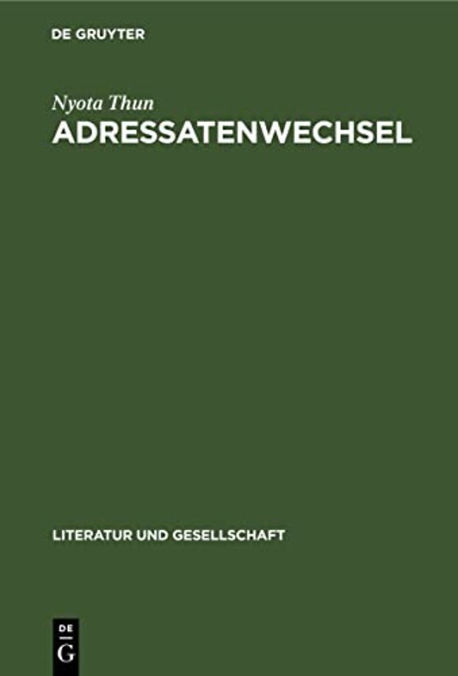 Adressatenwechsel – Literarische Kommunikation in Sowjetruβland, (1917–1930)