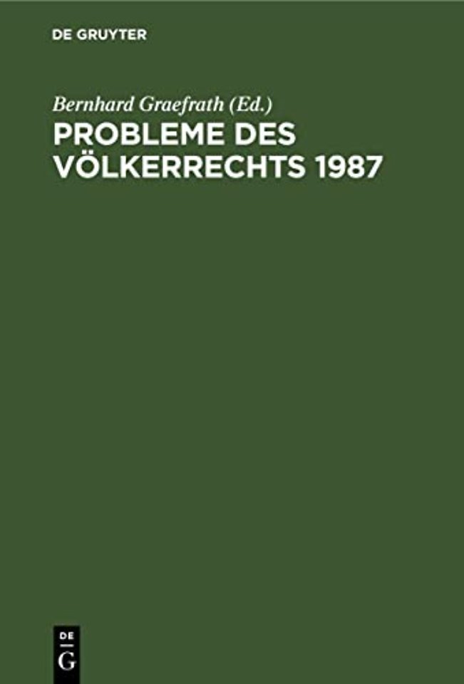 Probleme Des Volkerrechts 1987