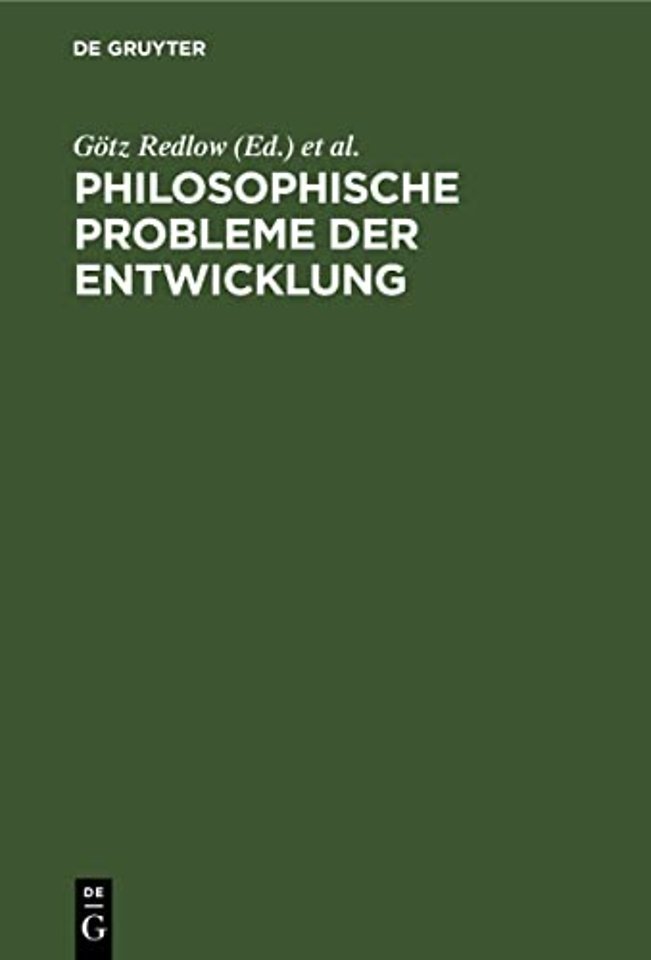 Philosophische Probleme Der Entwicklung