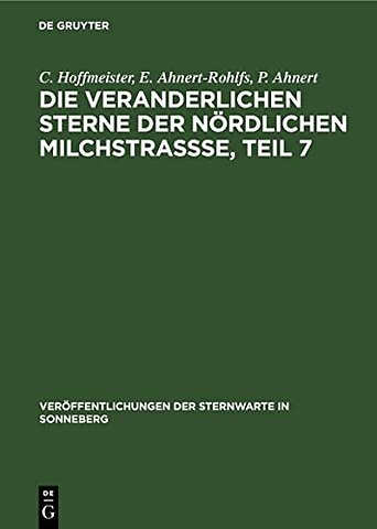 Die veranderlichen Sterne der nördlichen Milchstraβse, Teil 7