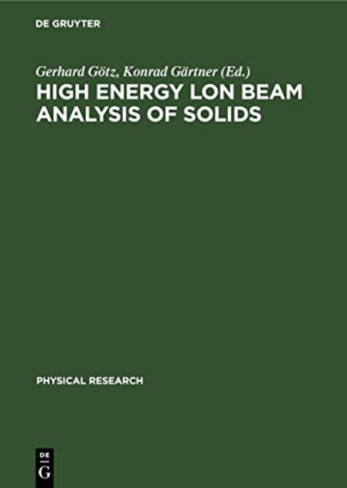 High Energy Lon Beam Analysis of Solids
