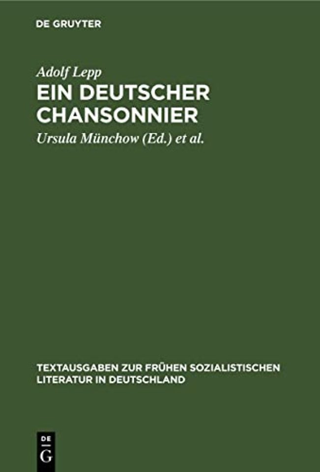 Ein deutscher Chansonnier – Aus dem Schaffen Adolf Lepps