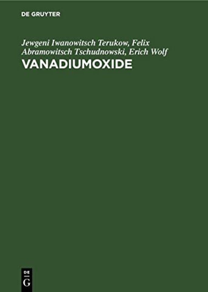 Vanadiumoxide – Darstellung, Eigenschaften, Anwendung