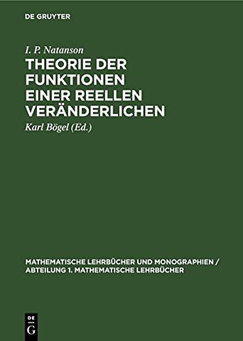 Theorie der Funktionen einer reellen Veränderlichen