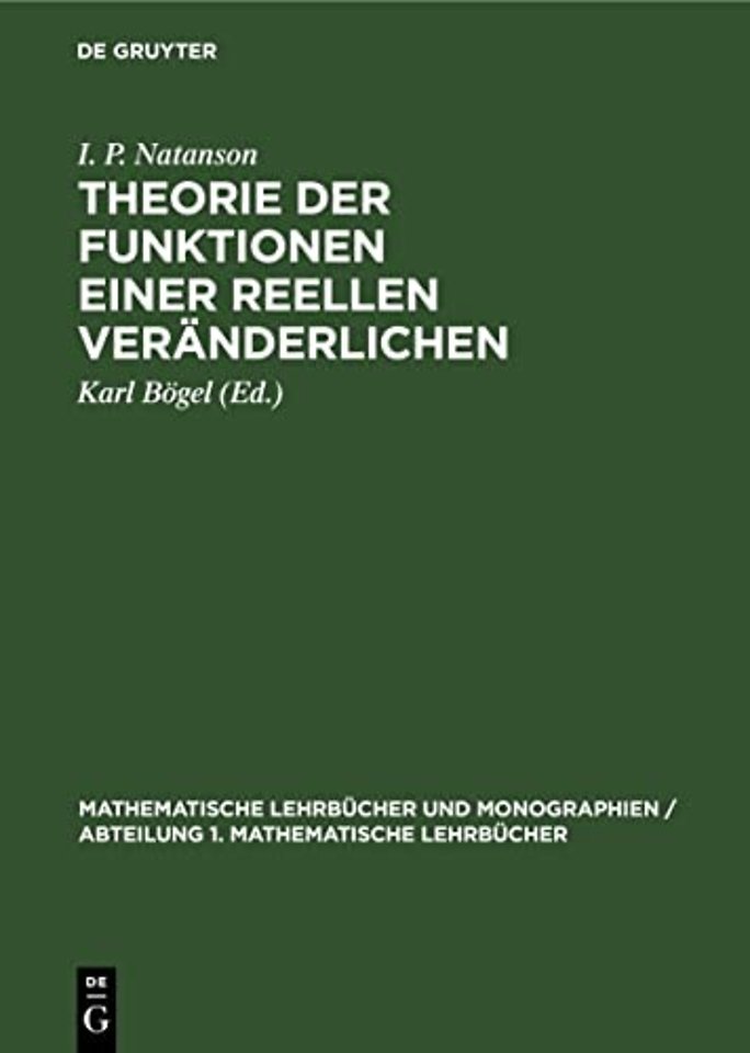 Theorie der Funktionen einer reellen Veränderlichen