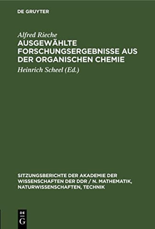 Ausgewahlte Forschungsergebnisse Aus Der Organischen Chemie