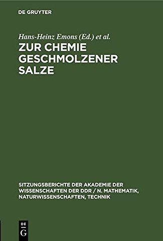 Zur Chemie Geschmolzener Salze