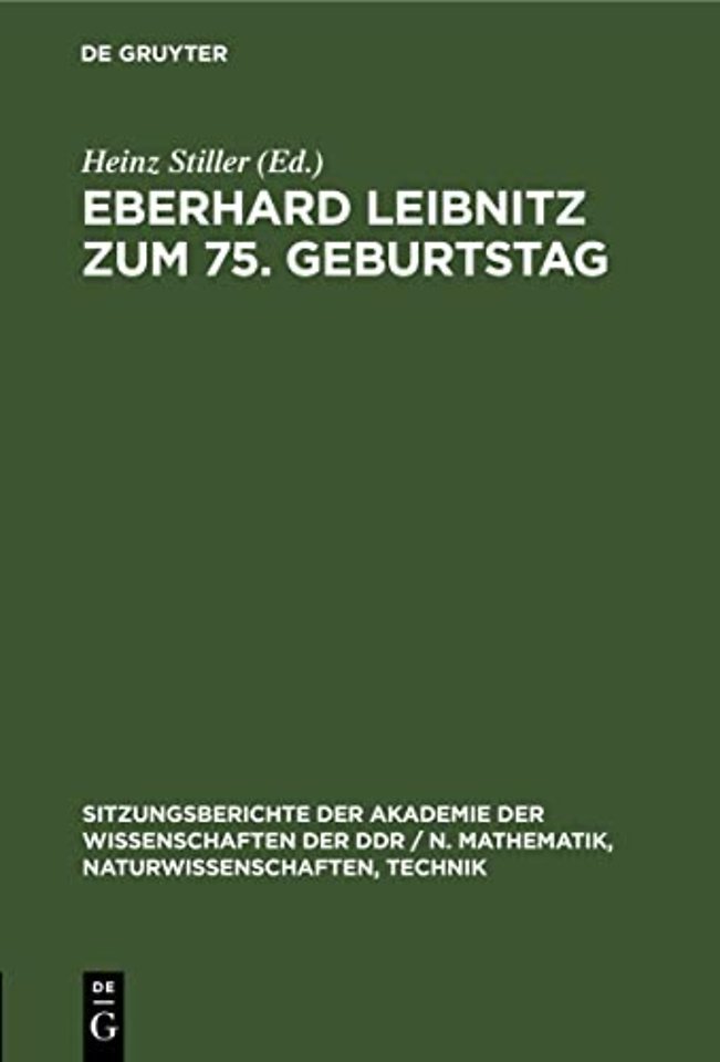 Eberhard Leibnitz Zum 75. Geburtstag