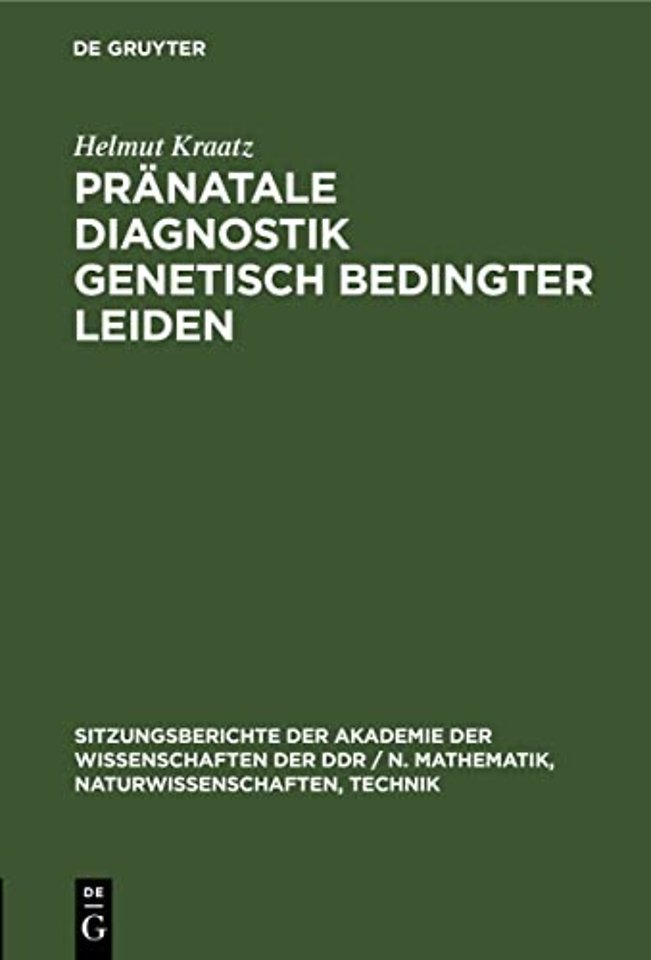 Pranatale Diagnostik Genetisch Bedingter Leiden