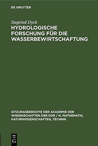 Hydrologische Forschung Fur Die Wasserbewirtschaftung