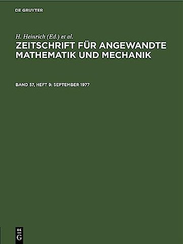 Band 57, Heft 9 – ZAMM–B, Band 57, Heft 9