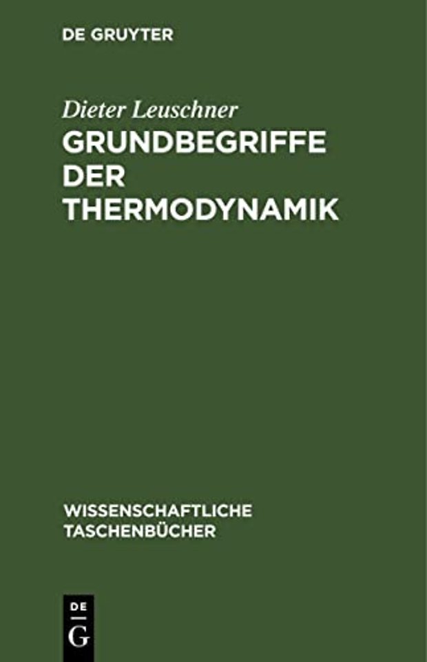 Grundbegriffe Der Thermodynamik